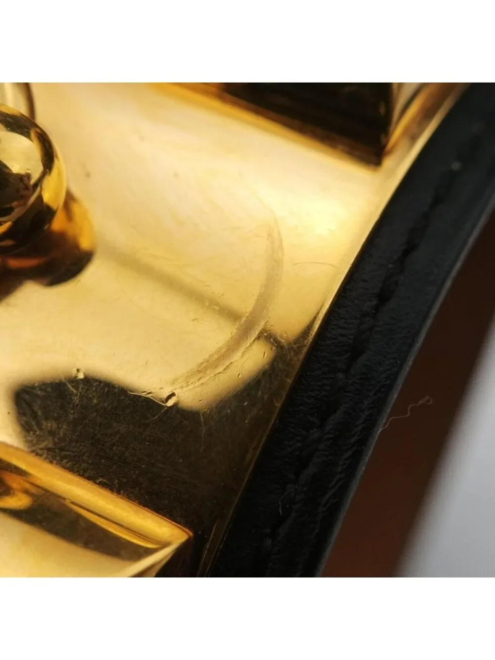 Hermes Collier de Chien Black Gold Leather S Si?q Bracelet - Picture 15 of 15